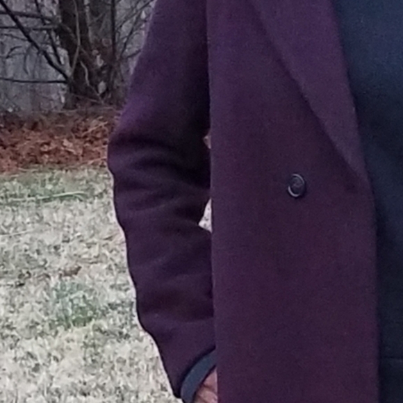 NEW Aubergine Top Coat 100%Wool.Sz.4 - Picture 2 of 6